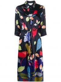 floral-print shirt dress at Farfetch